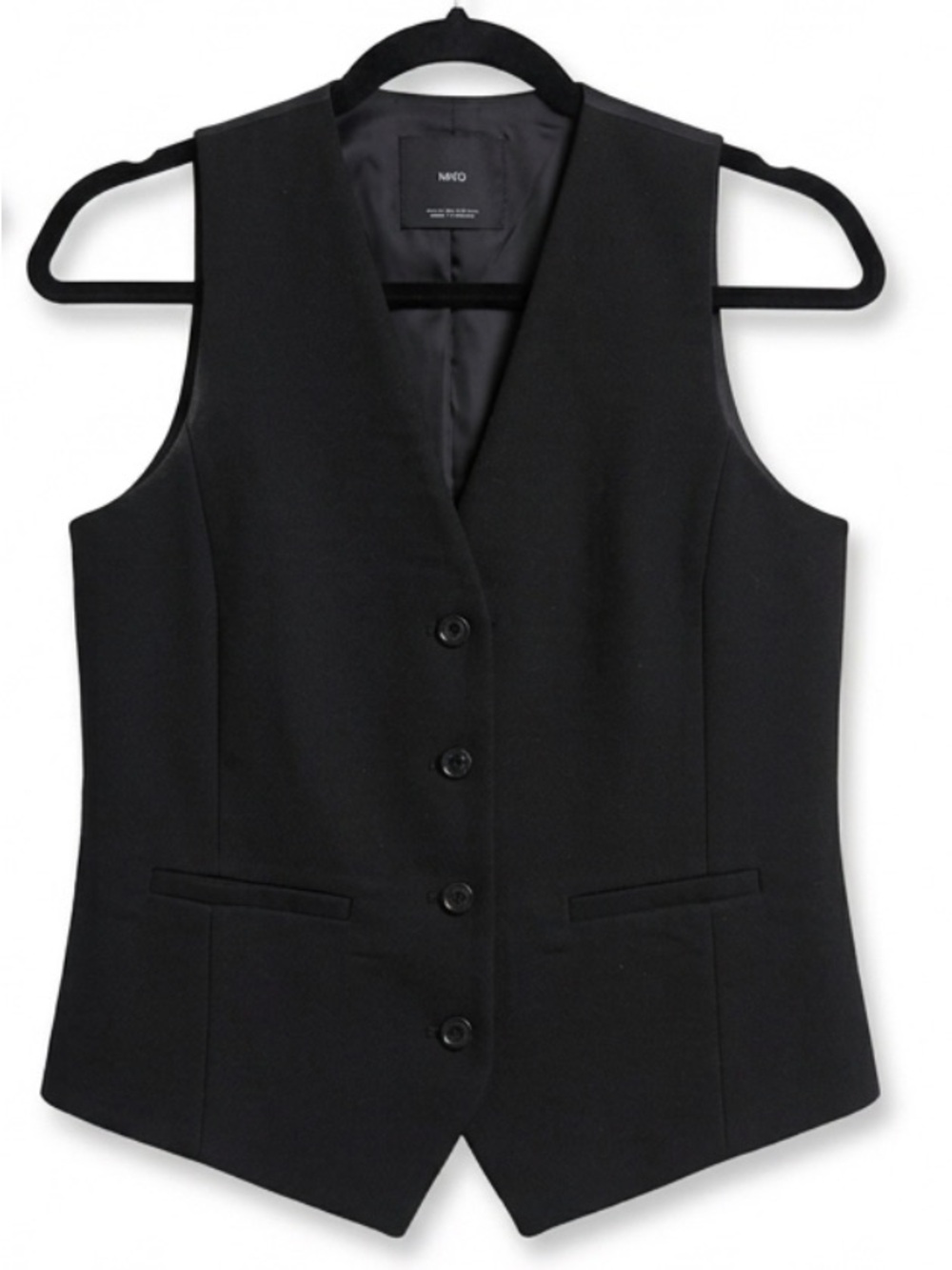 Mango Black Lined Vest